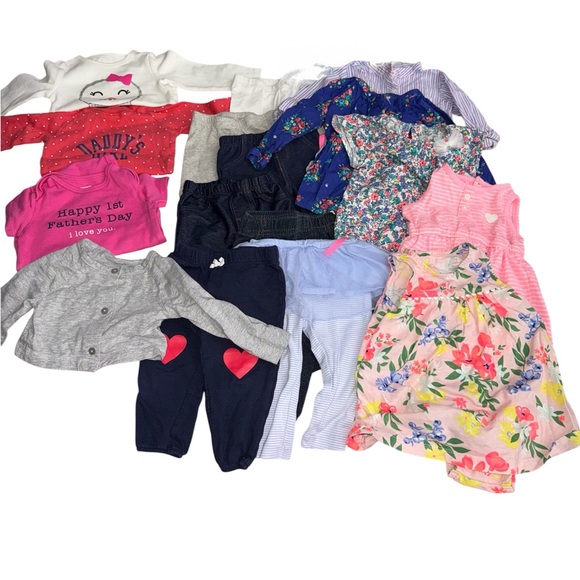 Carter's Other - 9 Months Carters Colorful Baby Girl Clothing Set Bundle (16 Pieces)